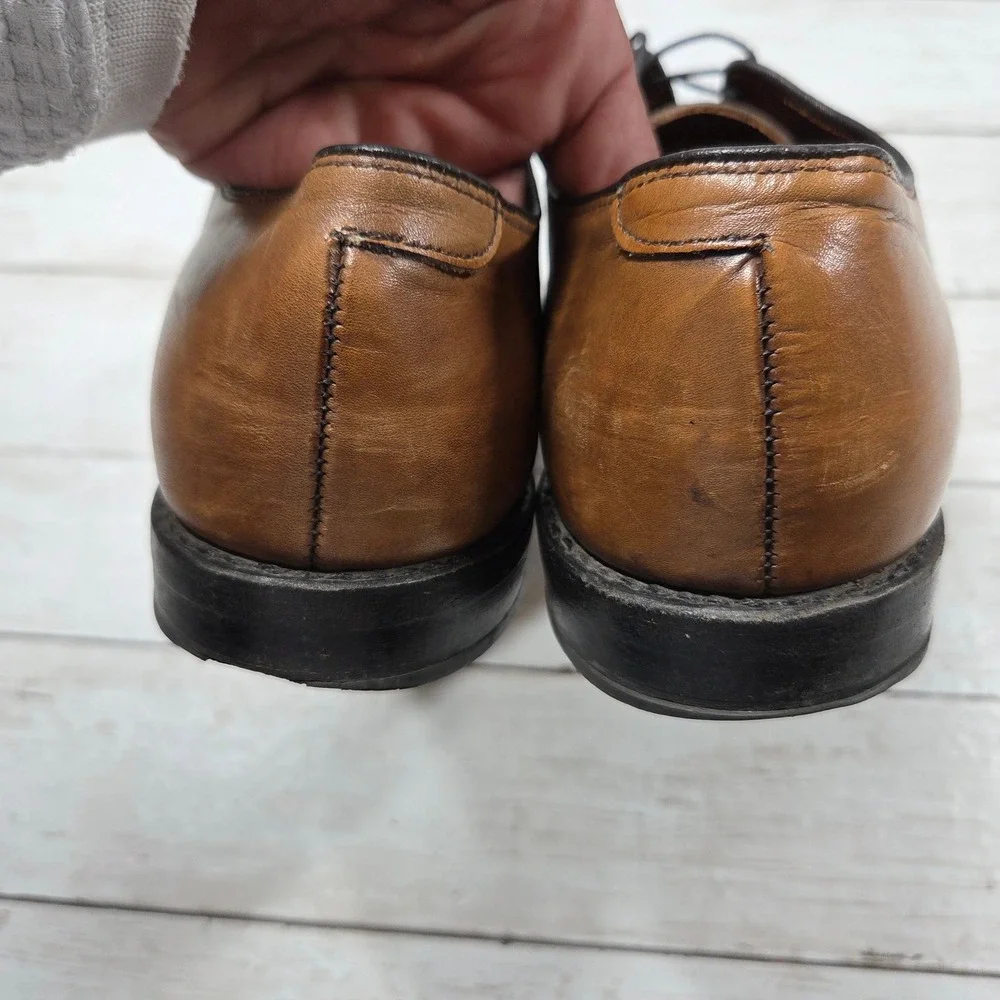 Allen Edmonds Fifth Avenue Cap Toe Oxford Mens 10 C Brown Leather Brogue USA